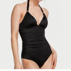 Victorias Secret The Forever One Piece Black Swim Suit Size Large